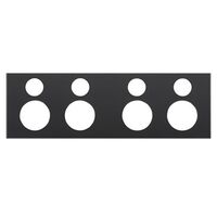 Saturn Zen, Quad Power Point Cover, Horizontal Mount, Clip-On - Zen Black