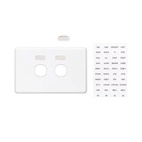 Classic C2000 Series, Switch Grid Plate and Cover, 2 Gang, Horizontal Mount - White Electric