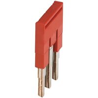 Linergy, Plug-in bridge, Linergy TR, 3 points, for 2.5mm² terminal blocks, red, 3 way, set of 50
