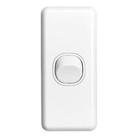 Classic C2000 Series, Flush Switch, Architrave Size, 1 Gang, 250V, 10A - White Electric