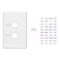 Classic C2000 Series, Switch Grid Plate and Cover, 2 Gang, Less Mechanism, Circuit Identification - Black