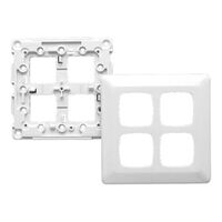 Prestige Series, Switch Grid Plate and Cover, 4 Gang, Large Format Size - White Electric