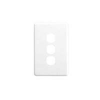 Classic C2000 Series, Switch Plate Cover, 3 Gang - Brushed Aluminium