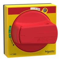 TeSys U, Rotary handle, TeSys Deca-GV3-U, IP65, red handle, without trip indication