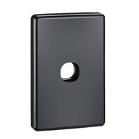 Classic C2000 Series, Switch Grid Plate and Cover, 1 Gang, Less Mechanism, Standard Size - Black