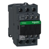 TeSys D, Contactor, 3P(3 NO), AC-3/AC-3e, 0 to 440V, 25A, 24VDC low consumption coil