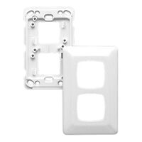 Prestige Series, Switch Grid Plate and Cover, 2 Gang, Standard Size, with 4 x 31J Screws - White Electric