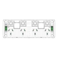Pro Series, Quad Power Point Grid, Horizontal Mount, 250V, 10A