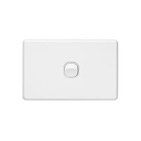 Classic C2000 Series, Flush Switch, 1 Gang, 250VAC, 10A, Standard, Horizontal - White Electric
