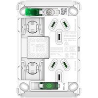 Pro Series, Twin Power Point Grid, Vertical Mount, 250V, 10A
