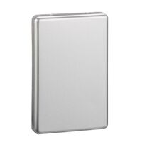 Classic C2000 Series, Switch Plate Cover, Vertical Mount, Blank - Brushed Aluminium