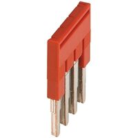 Linergy, Plug-in bridge, Linergy TR, 4 points, for 2.5mm² terminal blocks, red, 4 way, set of 50