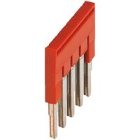 Linergy, Plug-in bridge, Linergy TR, 5 points, for 2.5mm² terminal blocks, red, 5 ways, set of 50