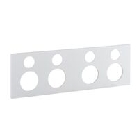Saturn Zen, Quad Power Point Cover, Horizontal Mount, Clip-On - Zen White