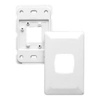 Prestige Series, Switch Grid Plate and Cover, 1 Gang, Standard Size - White Electric