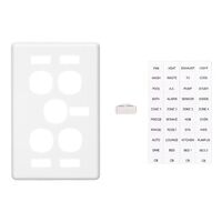 Classic C2000 Series, Switch Plate Cover, 5 Gang, Vertical Mount - Brushed Aluminium
