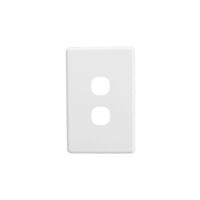 Classic C2000 Series, Switch Plate Cover, 2 Gang - White Electric