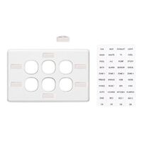 Classic C2000 Series, Switch Grid Plate and Cover, 6 Gang, Horizontal Mount - White Electric