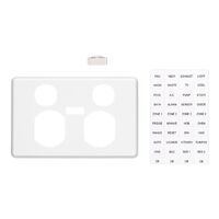 Classic C2000 Series, Socket Outlet Cover Plate, Horizontal Mount for Twin Switched Socket - Brushed Aluminium