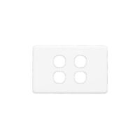 Classic C2000 Series, Switch Grid Plate and Cover, 4 Gang, Less Mechanism - White Electric
