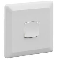 Prestige Series, Flush Switch, 1 Gang, 230/240V, 10A, Large Format, Vertical - White Electric