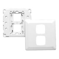 Prestige Series, Switch Grid Plate and Cover, 2 Gang, Large Format - White Electric