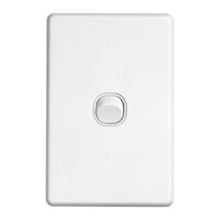 Classic C2000 Series, Flush Switch, 1 Gang, 250VAC, 10A, Standard, Vertical - White Electric