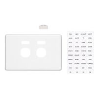 Classic C2000 Series, Switch Plate Cover, 2 Gang, Horizontal Mount, with ID Window - White Electric