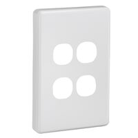 Classic C2000 Series, Switch Plate Cover, 4 Gang - White Electric