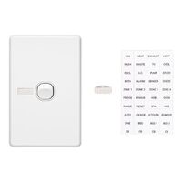 Classic C2000 Series, Flush Switch, 1 Gang, 250VAC, 10A, Vertical - White Electric