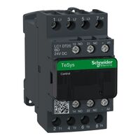TeSys D, Contactor, TeSys Deca, 4P(4 NO), AC-1, 0 to 440V, 25A, 24VDC standard coil