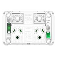Pro Series, Twin Power Point Grid, Horizontal Mount, Round Earth, 250V, 10A