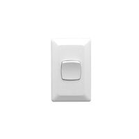 Prestige Series, Flush Switch, 1 Gang, 230/240V, 10A, Standard, Vertical - Black