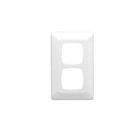 Prestige Series, Moulded Switch Plate, 2 Gang - White Electric