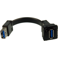 Digitek Black USB Female to USB Female Insert - Flexible Tail - Black - 05BC7TBK