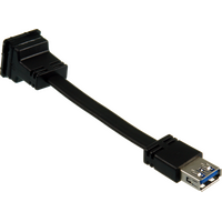 Digitek Black USB Female to USB Female Insert - Flexible Tail - Black - 05BC7TBK