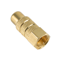 Digitek RCA Female to F Type Male Adaptor - Gold - 13ARCAFFMG
