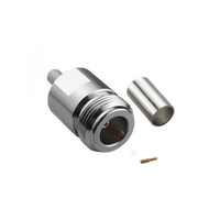 Hills Antenna N Connector Female Crimp for LL195 & RG-58 Mini Cable - Nickel Plated Body - BC85267