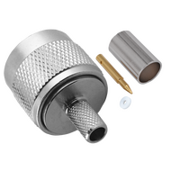 Hills Antenna N Connector Male Crimp for LL240 Cable - Nickel Plated Body - BC85268