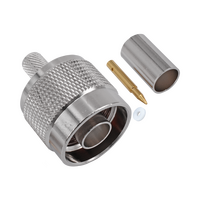 Hills Antenna N Connector Male Crimp for LL240 Cable - Nickel Plated Body - BC85268
