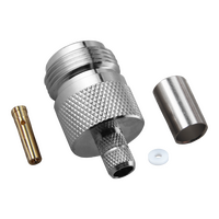 Hills Antenna N Connector Female Crimp for LL240 Cable - Nickel Plated Body - BC85269