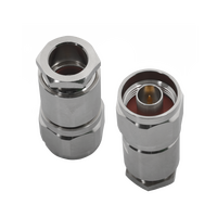 Hills Antenna N Connector Male HEX Clamp for LL400 Cable - Nickel Plated Body - BC85273