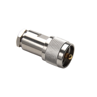 Hills Antenna UHF/PL-259 Connector Male Solder Centre Conductor - Clamp for LL195 & RG-58 Mini Cable - Nickel Plated Body - BC85279