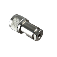 Hills Antenna UHF/PL-259 Connector Male Solder Centre Conductor - Clamp for LL195 & RG-58 Mini Cable - Nickel Plated Body - BC85279