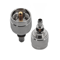 Hills Antenna UHF/PL-259 Connector Male Crimp for LL240 Cable - Nickel Plated Body - BC85280