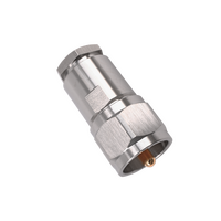 Hills Antenna UHF/PL-259 Connector Male HEX Clamp for RG-213 Cable - Nickel Plated Body - BC85281