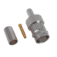 Hills Antenna BNC Connector Female Crimp for RG-58 Mini Cable - Nickel Plated Body - BC85283