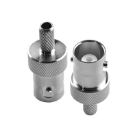 Hills Antenna BNC Connector Female Crimp for RG-58 Mini Cable - Nickel Plated Body - BC85283