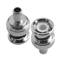 Hills Antenna BNC Connector Male Crimp for LL240 Cable - Nickel Plated Body - BC85284