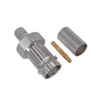 Hills Antenna BNC Connector Female Crimp for LL240 Cable - Nickel Plated Body - BC85285